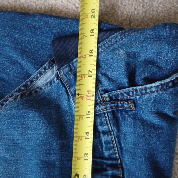 Maternity Overalls XL Blue Jeans Denim Spandex - Picture 10 of 10